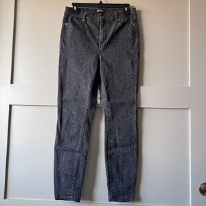 Buffalo David Bitton Jeans Women Sz 10 Black Gray Leopard Hanna High Rise Skinny